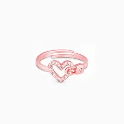 Rose Gold Love Lock Ring