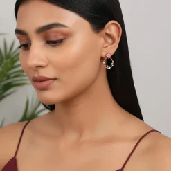 Rose Gold Love On Loop Earrings