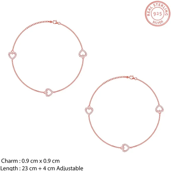 Rose Gold Love Story Anklet