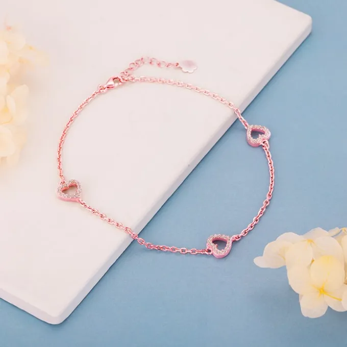 Rose Gold Love Story Anklet