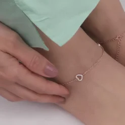 Rose Gold Love Story Anklet
