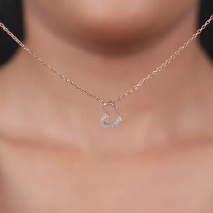 Rose Gold Loved You Pendant With Link Chain
