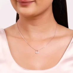 Rose Gold Loved You Pendant With Link Chain