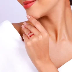 Rose Gold Lover's Cross Ring