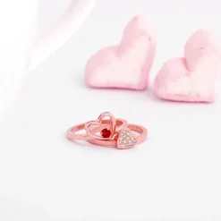 Rose Gold Lovie Dovie Stackable Rings