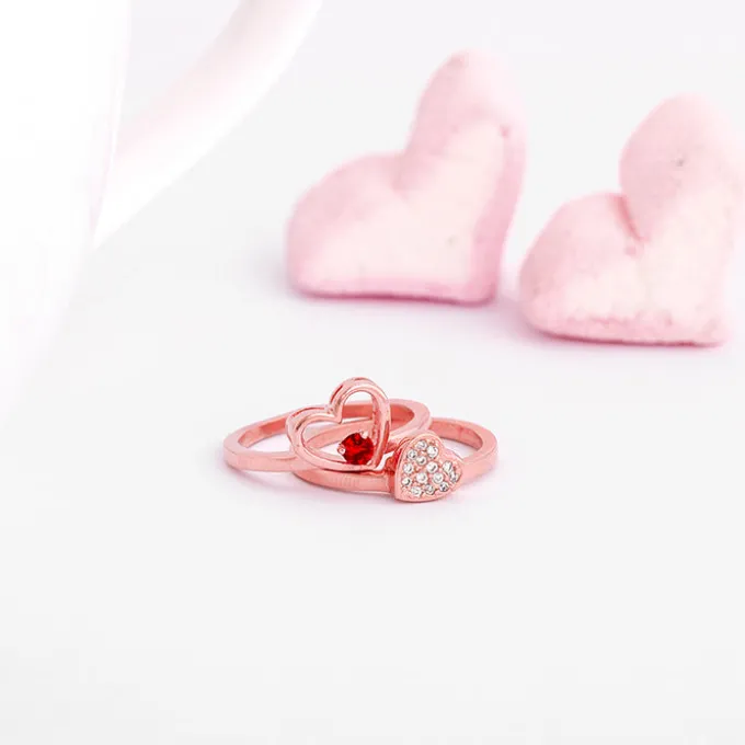 Rose Gold Lovie Dovie Stackable Rings