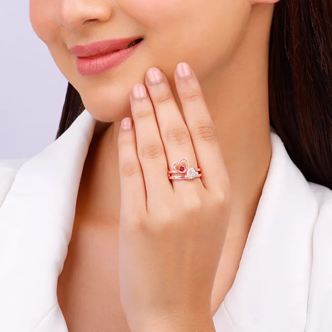 Rose Gold Lovie Dovie Stackable Rings