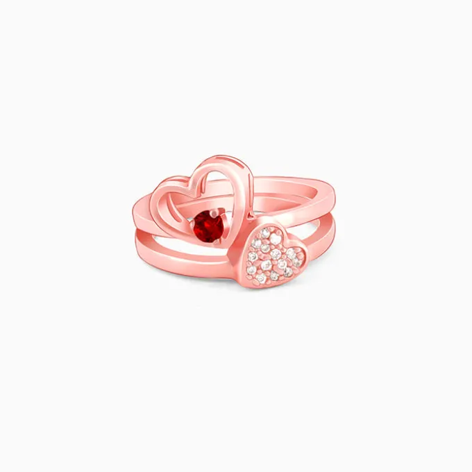 Rose Gold Lovie Dovie Stackable Rings
