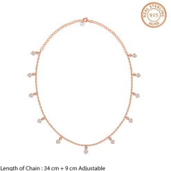 Rose Gold Lumina Charm Necklace