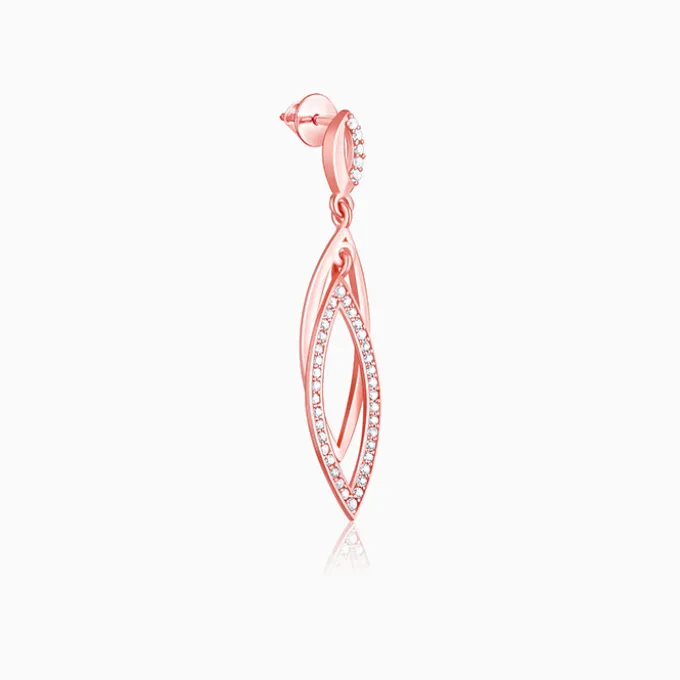 Rose Gold Majestic Marquise Danglers