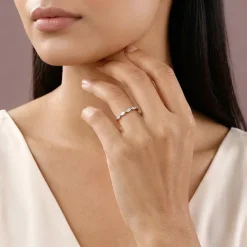 Rose Gold Marquise Half Eternity Ring (Size 12)