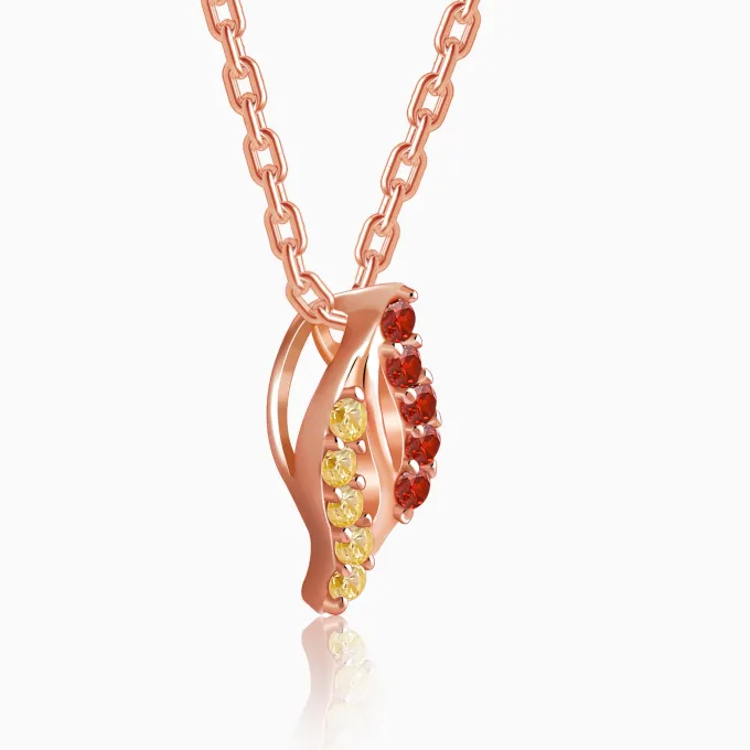 Rose Gold Mazu Pendant With Link Chain