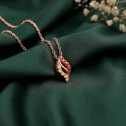 Rose Gold Mazu Pendant With Link Chain