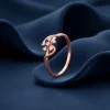 Rose Gold Melting Floral Ring (Size 12)