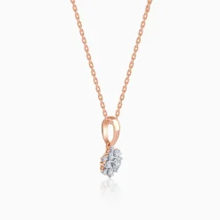 Rose Gold Mesmerising Snowflake Lab Grown Diamond Pendant