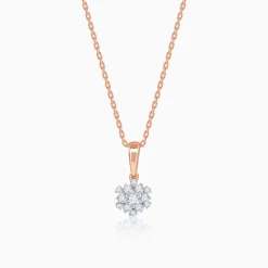 Rose Gold Mesmerising Snowflake Lab Grown Diamond Pendant
