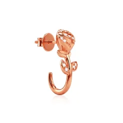 Rose Gold Mini Rosebud Earrings