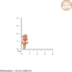 Rose Gold Mini Rosebud Earrings