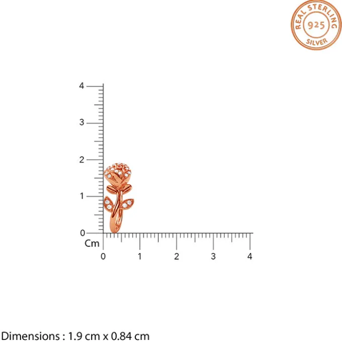Rose Gold Mini Rosebud Earrings