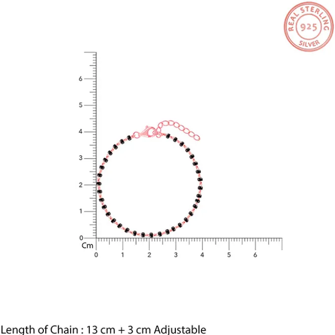 Rose Gold Minimal Nazar Kids Bracelet (2 - 8 Years)