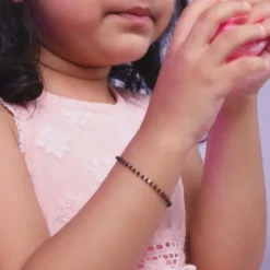 Rose Gold Minimal Nazar Kids Bracelet (2 - 8 Years)