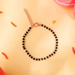 Rose Gold Minimal Nazar Kids Bracelet (2 - 8 Years)