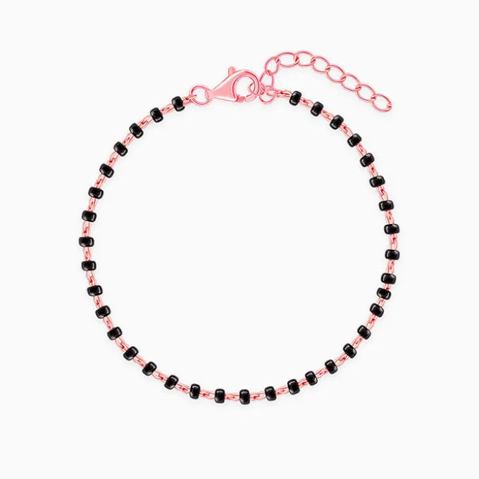 Rose Gold Minimal Nazar Kids Bracelet (2 - 8 Years)