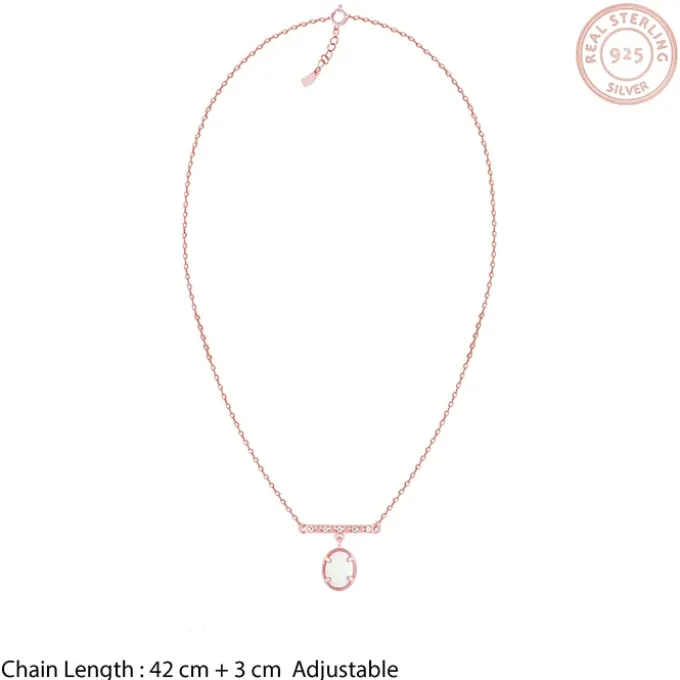 Rose Gold Moonstone Glory Necklace