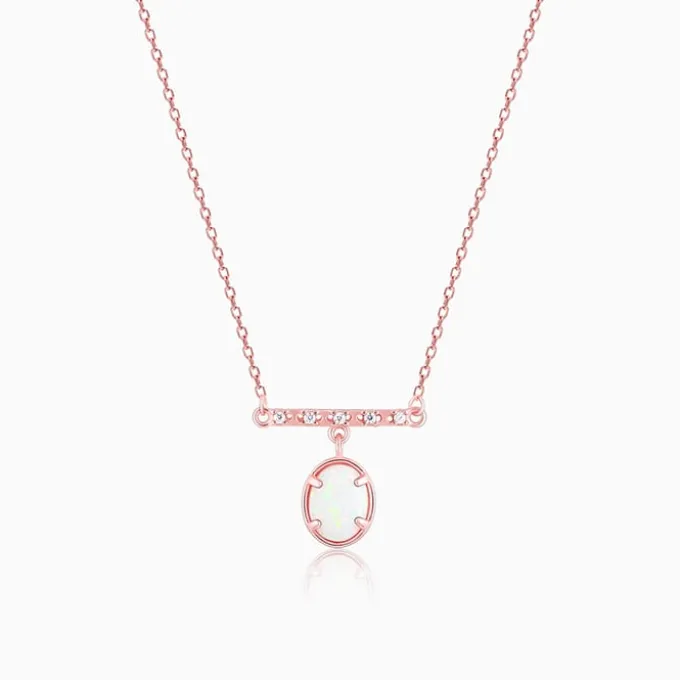 Rose Gold Moonstone Glory Necklace