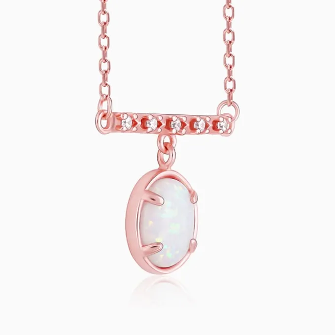Rose Gold Moonstone Glory Necklace