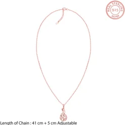 Rose Gold Mridul Mor Pendant With Link Chain