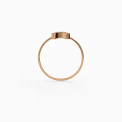 Rose Gold Obsidian Bloom Ring (Size 12)
