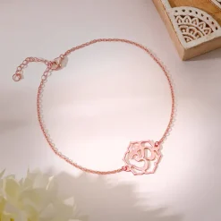 Rose Gold Omkara Bracelet Rakhi