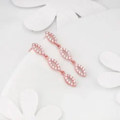 Rose Gold Opulent Oval Earrings