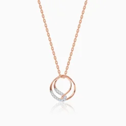 Rose Gold Oxbow Diamond Pendant
