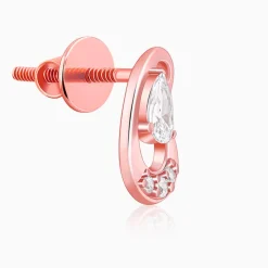 Rose Gold Paisley Love Earrings