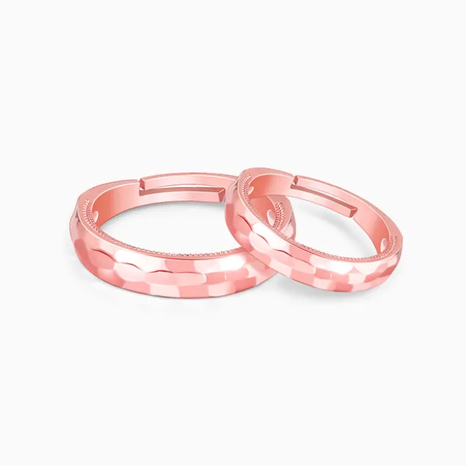 Rose Gold Partners in Fun Couple Bands