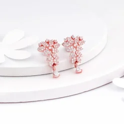 Rose Gold Party Wear Earrings