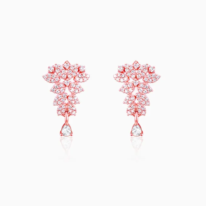 Rose Gold Party Wear Earrings