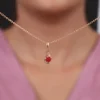 Rose Gold Passion Pendant With Link Chain