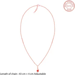 Rose Gold Passion Pendant With Link Chain