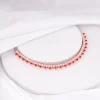 Rose Gold Passionate Heart Choker Necklace