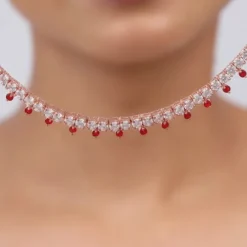 Rose Gold Passionate Heart Choker Necklace