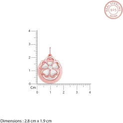 Rose Gold Pea Flower Pendant with Link Chain