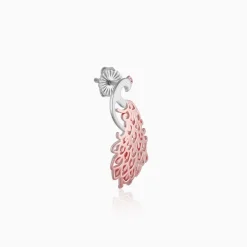 Rose Gold Peacock Earrings