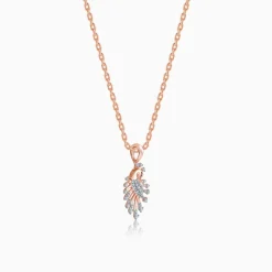 Rose Gold Peacock Lab Grown Diamond Pendant