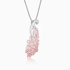 Rose Gold Peacock Pendant