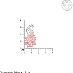 Rose Gold Peacock Pendant