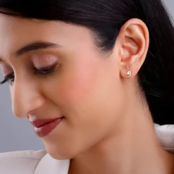 Rose Gold Pear Drop Lab Grown Diamond Earrings