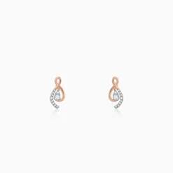 Rose Gold Pear Drop Lab Grown Diamond Earrings